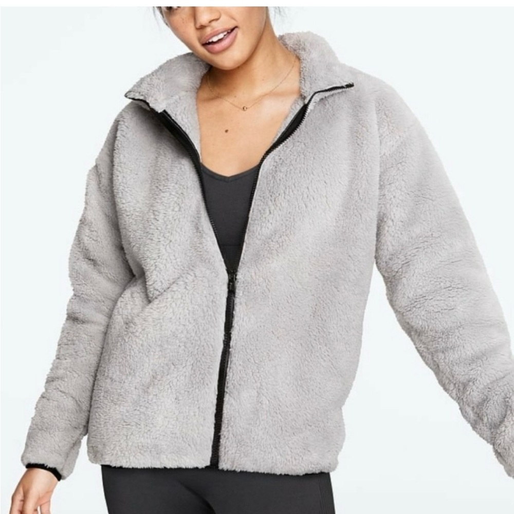 Woman’s fluffy jacket